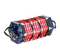 Concertina For Fisarmonica A 20 Pulsanti, Strumento A Tastiera, For Studenti Principianti Adulti, Suono Più Morbido E Affascinante, Con Borsa For Il Trasporto(Blue)