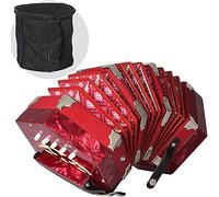 Concertina For Fisarmonica Professionale Con 20 Pulsanti, Con Borsa For Il Trasporto E Tracolla Regolabile, For La Pratica Quotidiana Sul Palco (Color : Red)