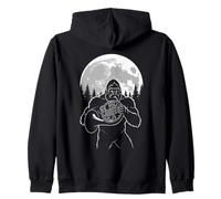 Concerto Banda Musicale suonatore Corno Francese Bigfoot Felpa con Cappuccio