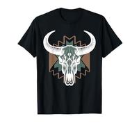 Concerto country di Boho Cow Skull Western Country Longhorn Maglietta