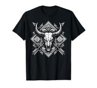 Concerto country di Boho Cow Skull Western Country Longhorn Maglietta
