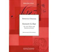 Concerto G major: for two flutes and chamber orchestra. 2 flutes and piano. Réduction pour piano avec parties solistes.