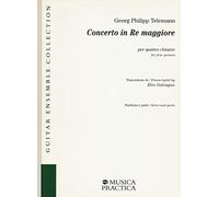 Concerto in re maggiore per quattro chitarre. Partitura e parti. Ediz. italiana e inglese