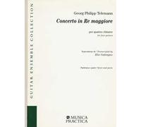Concerto in re maggiore per quattro chitarre. Partitura e parti. Ediz. italiana e inglese
