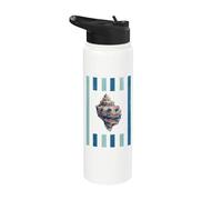 Conch Shell Artistico Pescatore Costiero Core Beachy Stainless Steel Insulated Water Bottle