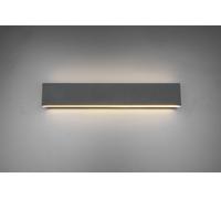 CONCHA APPLIQUE LED 9W · 2x 1000lm, 3000K BI-EMISSIONE METALLO COLORE ANTRACITE CON REGOLAZIONE D'INTENSITA' 3 STEP AD INTERRUTTORE L. 46,5CM P. 4,5CM