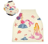 Conchiglia Di Pesce Sirena Passeggino Tettoia Copri Seggiolino Copertura Infermieristica Auto per Bambini per L'Allattamento Al Seno Morbido Traspirante Elastica Tettuccio