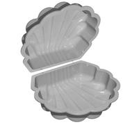 Conchiglia per sabbia e acqua, 2 pezzi, grigio con stampa a stelle, sabbiera e piscina per giochi d'acqua, per bambini da 1 a 6 anni, conchiglia con copertura per giardino, terrazza ed esterni, 86 x