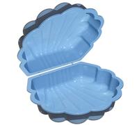 Conchiglia per sabbia e acqua, 2 pezzi, per bambini - Piscina per bambini e sabbiera, blu pastello con stelle, conchiglia da giardino in plastica, giocattolo per esterni, 86 x 77 x 18 cm, 1-6 anni