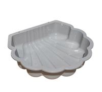 Conchiglia per sabbia e acqua, grigio con stelle, 1 pezzo, sabbiera e piscina per bambini, robusta conchiglia in plastica per giardino, terrazza e balcone, giocattolo per esterni, 1-6 anni