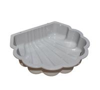 Conchiglia per sabbia e acqua, per bambini e animali, 86 cm, resistente, sicura e semplice, sabbiera senza copertura, 1 pezzo, grigio chiaro