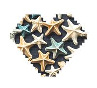 Conchiglia Stella Marina Stampa Art Mattoni Puzzle a forma di cuore Blocchi di costruzione fai da te Set 3D Puzzle Decorazione Casa 82 pezzi