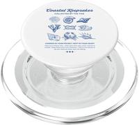 Conchiglia vintage costiera grafica mare souvenir mare oceano PopSockets PopGrip per MagSafe