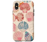 Conchiglia Vintage Spiaggia Tropicale Costiera Estetica Custodia per iPhone X/XS