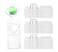 Conchiglie a forma di cuore per cera da sciogliere, 100 pezzi | Contenitori portatili a forma di cuore, simpatici conchiglie, regalo per le vacanze