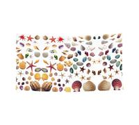 Conchiglie colorate che stampano striscione interno all'aperto, segno decorativo di festa con 4 occhielli in metallo, creatore di atmosfera festiva