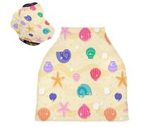 Conchiglie Colorate Divertenti Passeggino Tettoia Copri Seggiolino Copertura Infermieristica Auto per Bambini per L'Allattamento Al Seno Morbido Traspirante Elastica Tettuccio