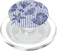 Conchiglie Costiere Estate Stella Marina Blu Corallo A Righe PopSockets PopGrip per MagSafe