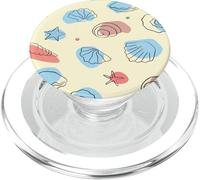 Conchiglie costiere preppy, stelle marine, conchiglie astratte PopSockets PopGrip per MagSafe