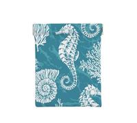 Conchiglie di mare Corallo cavalluccio marino, Spremere il portafoglio superiore da donna Borsa portaoggetti Piccola portamonete Portamonete