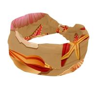 Conchiglie marine stelle marine fasce larghe per le donne antiscivolo turbante fascia elastica per capelli yoga fascia per capelli sudore sport allenamento copricapo