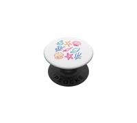 Conchiglie retrò da spiaggia retrò conchiglia estate PopSockets PopGrip Adesivo