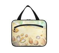 Conchiglie Sandy Beach Mare Hanging Viaggio Trucco Borse con gancio, Designer Espandibile Medicina Borse per le Donne Must Traveling cartera para maquillaje L