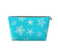 Conchiglie Stelle Marine Blu, Borsa da toilette Borsa per trucco Borsa per cosmetici Borsa da toilette da viaggio portatile