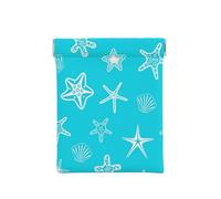 Conchiglie Stelle Marine Blu, Spremere il portafoglio superiore da donna Borsa portaoggetti Piccola portamonete Portamonete