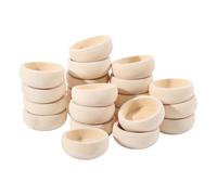 CONCHLERY 24 mini ciotole rotonde in legno grezzo, per fai da te, ordinamento e decorazione, diametro 5,1 cm