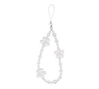 CONCHLERY Charm per telefono con fiore di ciliegio ciondolo a forma di fiore di ciliegio cinghie per telefono cordino in cristallo acrilico accessori catena per cellulare portachiavi portafoglio