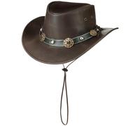 Concho Cappello in Pelle by Scippis marrone L (58-59 cm)