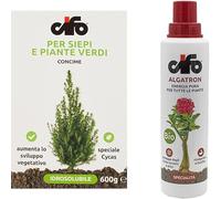 Concime idrosolubile per siepi e piante verdi 600 g & Algatron specialità nutrizionale 500 ml