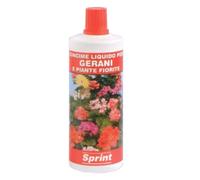 Concime Liquido 'Gerani' Prodotto Sviluppato Appositamente Per Garantire Nutrizione Bilanciata A Gerani E A Tutte Le Piante Da Fiore Annuali Coltivate In Vaso, In Casa, In Giardino E In Balcone. A Basso Tenore Di Cloro, Indicato Per Uso Orticolo.