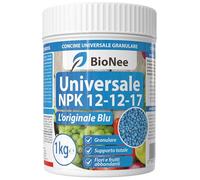 Concime Universale 1 Kg - NPK 12-12-17 (+2+21) Granulare a Basso Tenore di Cloro | Con Magnesio, Zolfo e Microelementi | Nutrizione Completa per Orto, Frutteto e Giardino