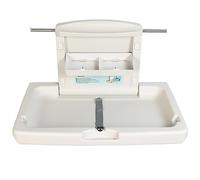 Concise Home Fasciatoio per Bambini,Fasciatoio pensile per uso Domestico e Commerciale,con Cintura di Sicurezza e vano Portaoggetti,Pieghevole per risparmiare spazio,Sicuro e Stabile (Bianco)