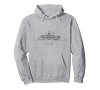 Concord Massachusetts Skyline US Travel Souvenir Felpa con Cappuccio