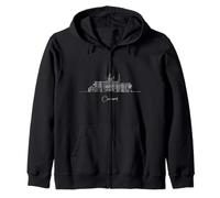 Concord Massachusetts Skyline US Travel Souvenir Felpa con Cappuccio