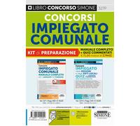 Concorsi impiegato comunale. Kit di preparazione. Manuale completo+Quiz co...