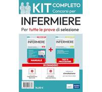 CONCORSI INFERMIERE - KIT COMPLETO 2 VOLUMI + VIDEO - MANUALE + TEST&PROCEDURE