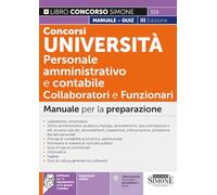 Concorsi Università Personale amministrativo e contabile (cat. C e D) - Collaboratori e Funzionari - Manuale per la preparazione