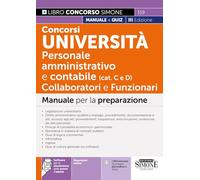 Concorsi Università Personale amministrativo e contabile (cat. C e D) - Collaboratori e Funzionari - Manuale per la preparazione