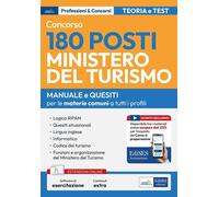 Concorso 180 posti Ministero del turismo. Manuale e quesiti per le materie comun