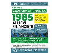 Concorso 1985 allievi finanzieri Guardia di Finanza 2025. Manuale
