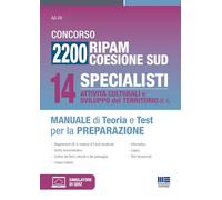 Libri Concorso 2200 Ripam Coesione Sud. 14 Specialisti, Attivita Culturali E Svi