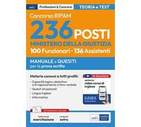 Concorso 236 posti Ministero della giustizia. Materie comuni per la prova scritta. Con software di esercitazione