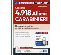 Concorso 4.918 Allievi Carabinieri: manuale per la prova scritta di selezione