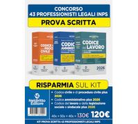Concorso 43 Professionisti legali INPS kit Codice Civile e di Procedura Civile Codice Amministrativo Codice del Lavoro plus per la prova scritta