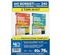 Concorso 441 Borsisti per 340 posti di Segretario comunale. Kit con Tomo I materie giuridiche + Tomo II Materie economiche
