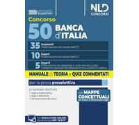 Concorso 50 posti Banca d'Italia 35 assistenti e 10 esperti profilo ICT manuale di teoria e quiz commentati per la prova preselettiva 2026